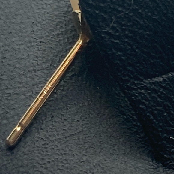 Vtg 14k Yellow Gold & Freshwater Pearl Stud Earrings - 8mm - Picture 10 of 11